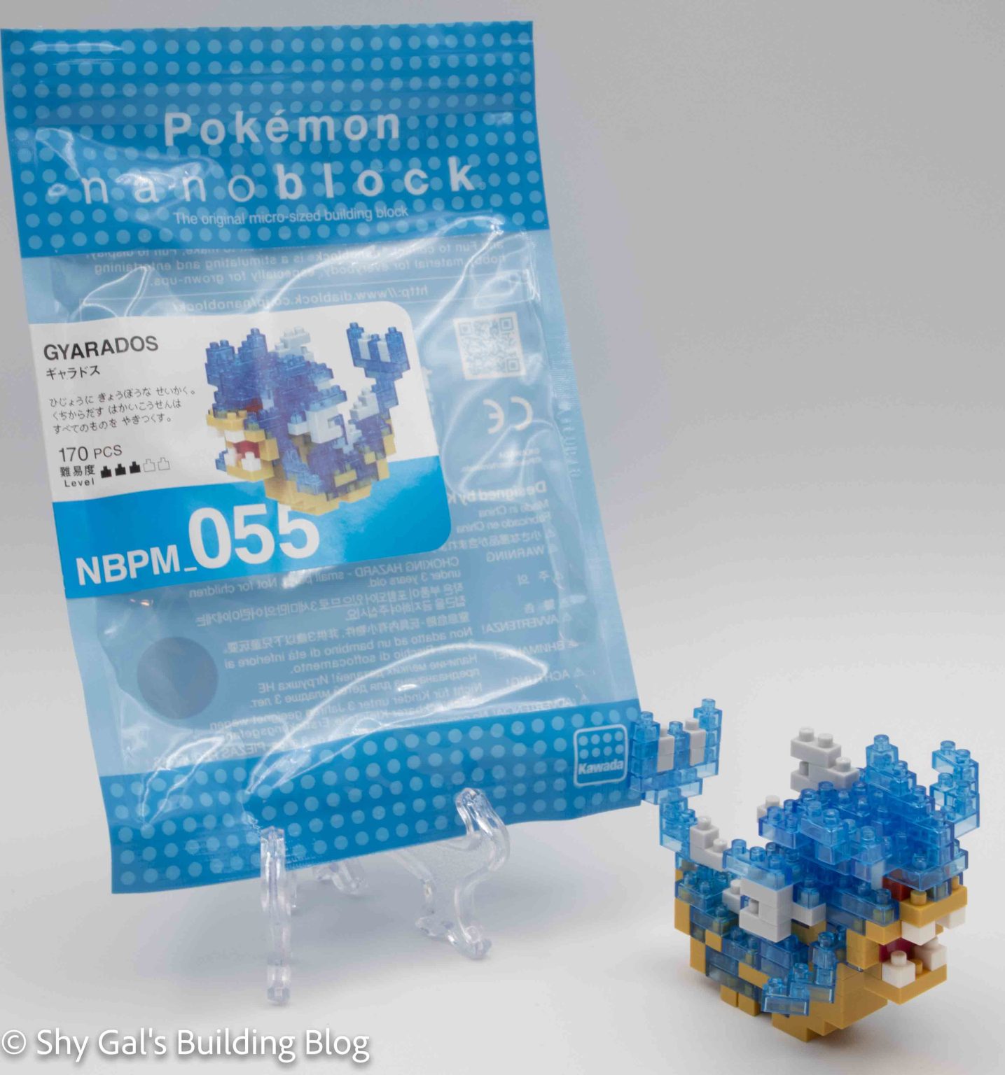 Review of nanoblock Crystal Gyarados - Shy Gal's Building Blog