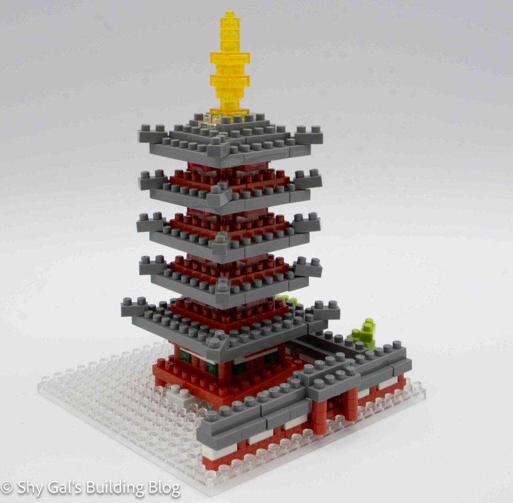 Five-Storied Pagoda build back 3/4 view