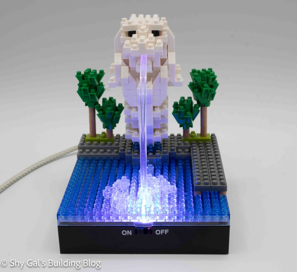 Optical fiber LED+ Merlion ok build front view